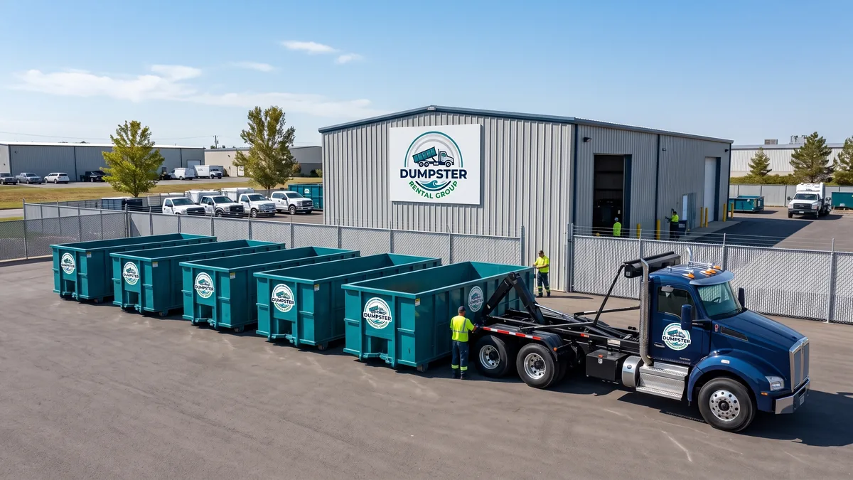 Long Beach Dumpster Rental Group roll-off dumpster fleet serving Cerritos, CA